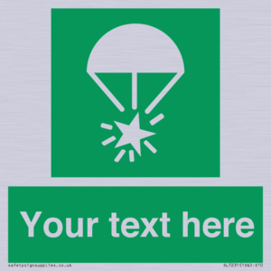 Custom sign safe condition Rocket parachute flare